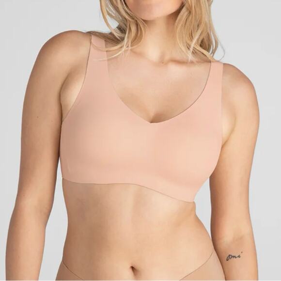 Honeylove SoftForm V-Neck Bra Women's Size 1X 40 C/D | Blush Pink | Wireless NWT - Picture 1 of 4